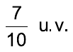 Fração 7 sobre 10, u.v.