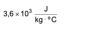 3,6 × 10³ J/(kg · °C)