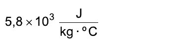 5,8 × 10³ J/(kg · °C)