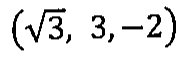 Terna (raiz de 3, 3, −2).
