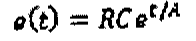 e(t) = RC e elevado a (t/A).