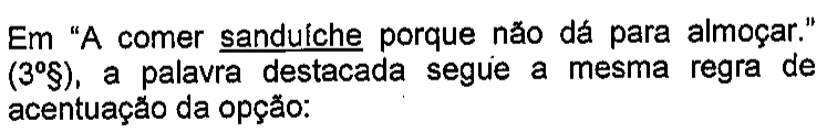 Trecho do enunciado com a palavra “sanduíche” sublinhada.