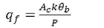 Expressão: qf = Ac·k·θb / P.