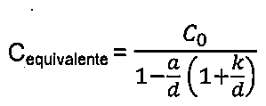 Alternativa E: Cequivalente = C₀ dividido por [1 − (a/d)(1 + k/d)]