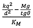 Alternativa A: (kq²/d² − Mg/tgθ) dividido por KM