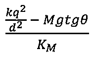 Alternativa B: (kq²/d² − Mgtgθ) dividido por KM