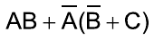 AB + (A barra)((B barra) + C)