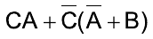 CA + (C barra)((A barra) + B)