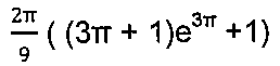 (2π/9)((3π + 1) e elevado a 3π + 1)