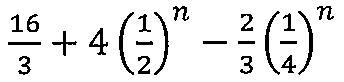 16/3 + 4 (1/2)^n − (2/3)(1/4)^n