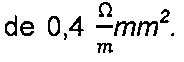 de 0,4 (Ω/m) mm².