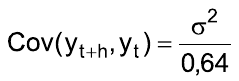 Cov(yₜ₊ₕ, yₜ) = σ²/0,64