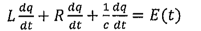 L dq/dt + R dq/dt + (1/c) dq/dt = E(t).