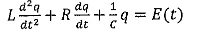 L d²q/dt² + R dq/dt + (1/C) q = E(t).