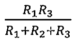 Fração: R1 R3 sobre R1 + R2 + R3