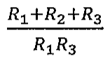 Fração: R1 + R2 + R3 sobre R1 R3