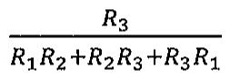 Fração: R3 sobre R1 R2 + R2 R3 + R3 R1