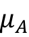 Letra grega mi com índice A: média populacional da unidade A.