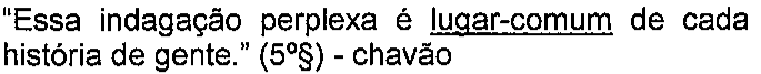 Alternativa como impressa, com “lugar-comum” sublinhado.