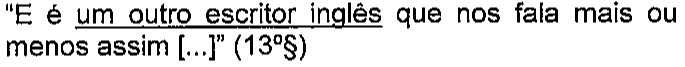 Alternativa como impressa, com “um outro escritor inglês” sublinhado.