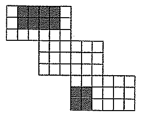 Planificação do cubo da alternativa (A): seis faces 3×3 dispostas em escada, com quadradinhos cinza em algumas faces.