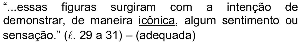 Alternativa b reproduzida do original, com a palavra “icônica” sublinhada.