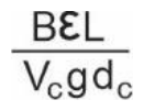 BεL dividido por (V_c·g·d_c)