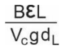 BεL dividido por (V_c·g·d_L)
