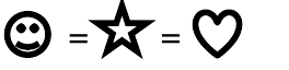 Rosto = Estrela = Coração