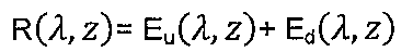 Fórmula: R(λ, z) = Eu(λ, z) + Ed(λ, z).