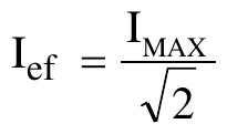 Alternativa a: I ef = I MAX dividido por raiz quadrada de 2.