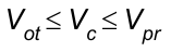 V índice ot ≤ V índice c ≤ V índice pr