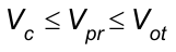 V índice c ≤ V índice pr ≤ V índice ot