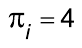 π índice i = 4