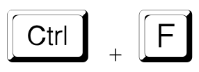 Combinação de teclas: tecla Ctrl mais tecla F.
